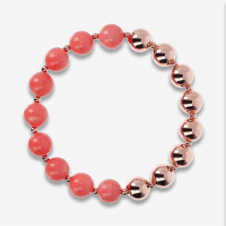 Bronzallure Bracciale Corallo Rosa