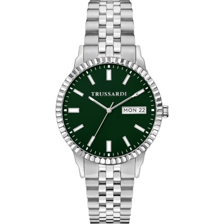 OROLOGIO TRUSSARDI T-BENT 39MM 3H GREEN DIAL SS BR - R2453141010