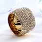 ANELLO TRUSSARDI T-DESIGN RING PAVE SS YG CRYSTAL SZ18 - TJAXC103012