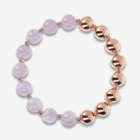 Bronzallure Bracciale con pietra Lavanda di Ametista