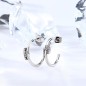 ORECCHINI TRUSSARDI T-LOGO EARR. SS CRYSTAL WHITE 1.9CM - TJAXC86