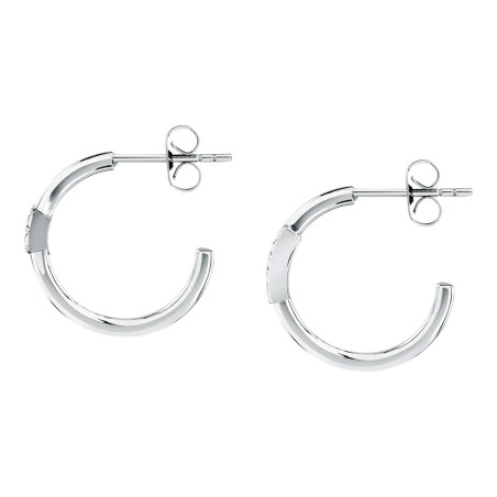 ORECCHINI TRUSSARDI T-LOGO EARR. SS CRYSTAL WHITE 1.9CM - TJAXC86