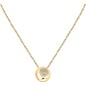 COLLANA TRUSSARDI T-DESIGN NECK SS YG CRYSTALWHITE 40+ - TJAXC95