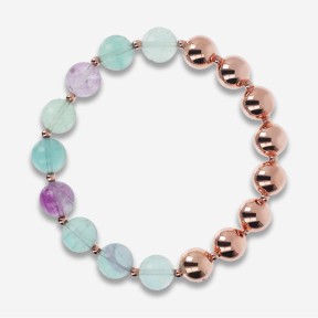 Bronzallure Bracciale con pietra Fluorite