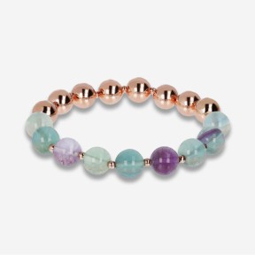 Bronzallure Bracciale con pietra Fluorite