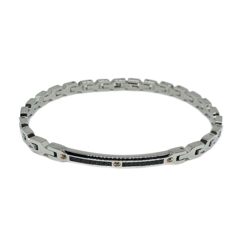 ZANCAN BRACCIALE in Acciaio con Spinelli – Hiteck – EHB191