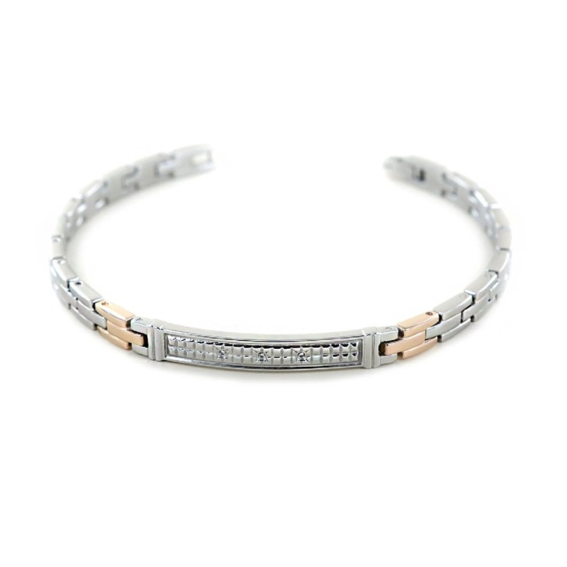 ZANCAN BRACCIALE in Acciaio con Spinelli – Hiteck – EHB194