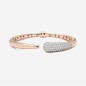 Bronzallure Bracciale rigido placcato oro rosa con zirconi