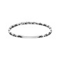 ZANCAN Bracciale Uomo HiTeck Acciaio e Nero con Spinelli Neri - UHB085