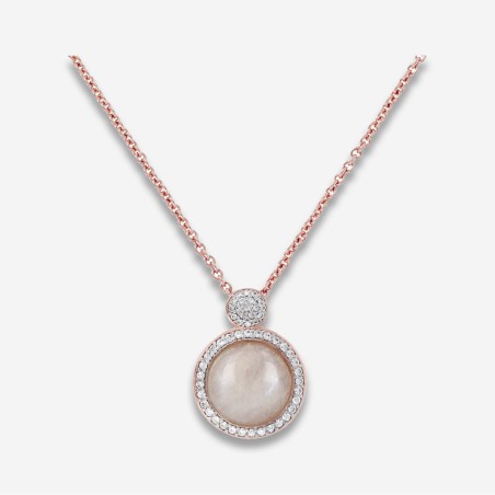 Bronzallure Collana con Pietre Naturali Milanese - Quarzo Rosa e Cubic Zirconia