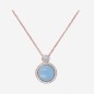 Bronzallure Collana con Pietre Naturali Milanese - Calcedonio Azzurro e Cubic Zirconia