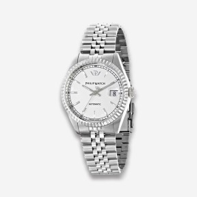 Orologio Philip Watch Caribe 39mm auto white silver bracelet