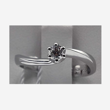 Anello Solitario GD con Diamante carati 0.14 - VENDUTO - ORDINABILE