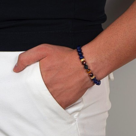 Gerba Bracciale da Uomo Stone Blue Passion