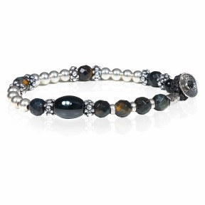 Bracciale Gerba Mon Amour Argento e Onice nero uomo donna