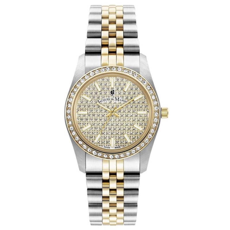 Jacques du Manoir Inspiration Glamour Swiss Made (oro e argento) 32 MM - Orologio da donna - JWL01103