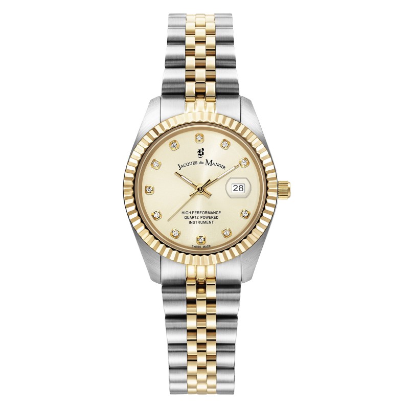 Jacques du Manoir Inspiration 31 MM Swiss Made (argento e oro) Orologio da donna - JWL01201