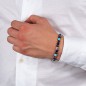 Gerba Bracciale Da Uomo Stone Rock Colored Aulite Occhio di tigre Argento