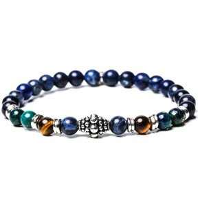 Gerba Bracciale Uomo Stone Music sodalite e componenti in argento - 256