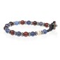 Gerba Bracciale Gerba LAB Occhio di Tigre rosso e blu uomo donna - 093