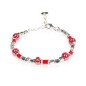 Gerba Bracciale Baby Silver Argento e pietre in Ceramica rossa bambino - BS15