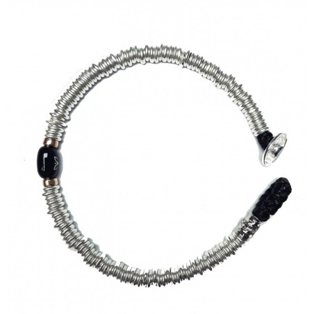 Gerba Bracciale unisex in argento e pietre - SD08