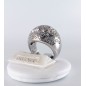 Anello GD con design floreale contornato di diamanti - 872