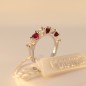 ANELLO GD CON RUBINI E DIAMANTI - 551653