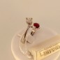 ANELLO GD CON RUBINO E DIAMANTE - 806