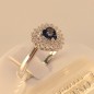 ANELLO GD CON ZAFFIRO TAGLIO CUORE E DIAMANTI - 448