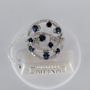 Anello GD con Zaffiri blu e Diamanti