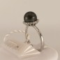 Anello GD con Perla grigia e Diamanti