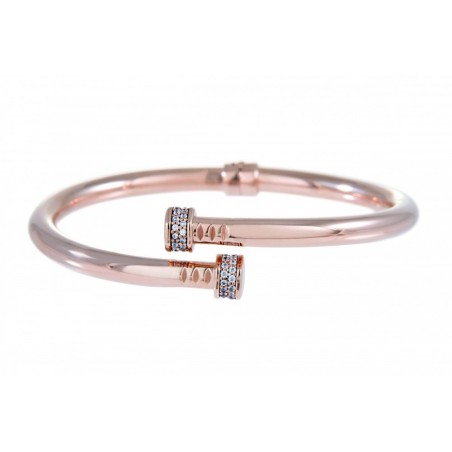 Bronzallure Bracciale Donna Rose Gold Contrarie Bangle - WSBZ00556.WR