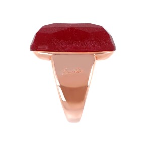 Bronzallure Anello Chevalier con Pietra Naturale Rettangolare - WSBZ01863.RED-16