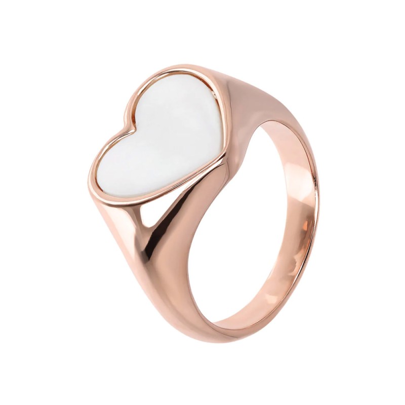 Bronzallure Anello Chevalier con Cuore in Pietra Naturale - WSBZ01729.WM-06