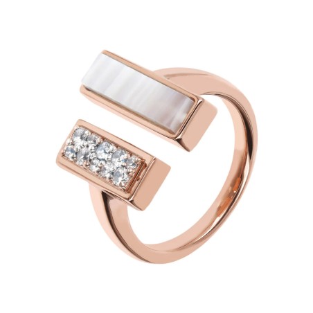 Bronzallure Anello Contrarié con Pietra Naturale e Cubic Zirconia - WSBZ01851.WLA-14