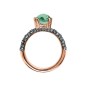 Bronzallure Anello Solitario con Prisma Gem Quadrata e Pavé - WSBZ02181.GREEN-14