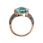 Bronzallure Anello Cocktail con Prisma Gem Quadrata e Pavé - WSBZ02179.GREEN-14