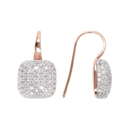 Bronzallure Orecchini Pendenti Quadrati con Pavé in Cubic Zirconia - WSBZ00615.WR