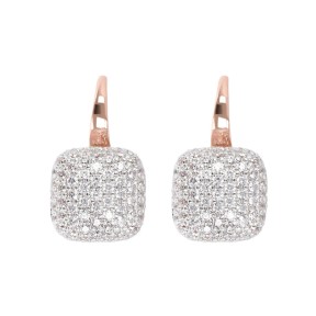 Bronzallure Orecchini Pendenti Quadrati con Pavé in Cubic Zirconia - WSBZ00615.WR