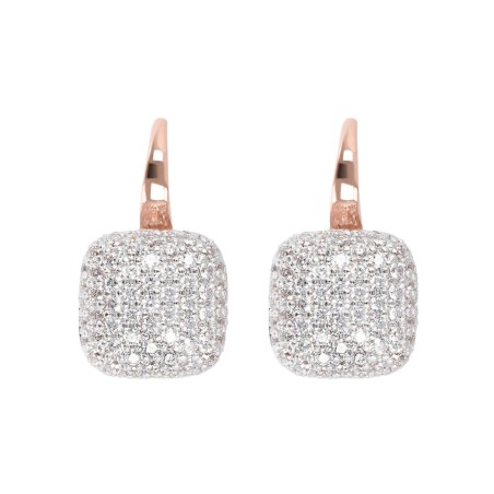 Bronzallure Orecchini Pendenti Quadrati con Pavé in Cubic Zirconia - WSBZ00615.WR