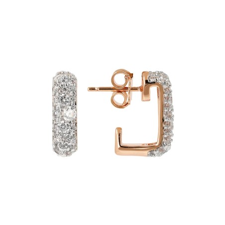 Bronzallure Orecchini a Lobo Pavé Quadrati - WSBZ02103.W