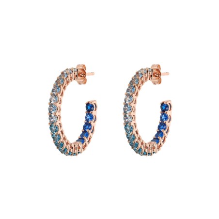 Bronzallure Orecchini a Cerchio con Cubic Zirconia Effetto Dégradé Medi - WSBZ02119.BLUE