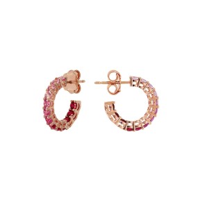 Bronzallure Orecchini a Cerchio con Cubic Zirconia Effetto Dégradé Piccoli - WSBZ02118.ROSE