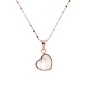 Bronzallure Collana Rosario con Pendente Cuore Piccolo in Pietra Naturale - WSBZ01892.WM