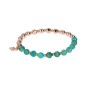 Bronzallure Bracciale Elastico con Pietre Naturali e Sfere Golden Rosé - WSBZ01431.GAZ