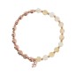 Bronzallure Bracciale Elastico con Pietre Naturali e Sfere Golden Rosé - WSBZ01431.CT