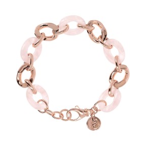 Bronzallure Bracciale Catena Quarzo Rosa - WSBZ01382.RQ