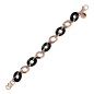 Bronzallure Bracciale Catena Grumetta in Pietra Naturale e Golden Rosé - WSBZ01382.BO