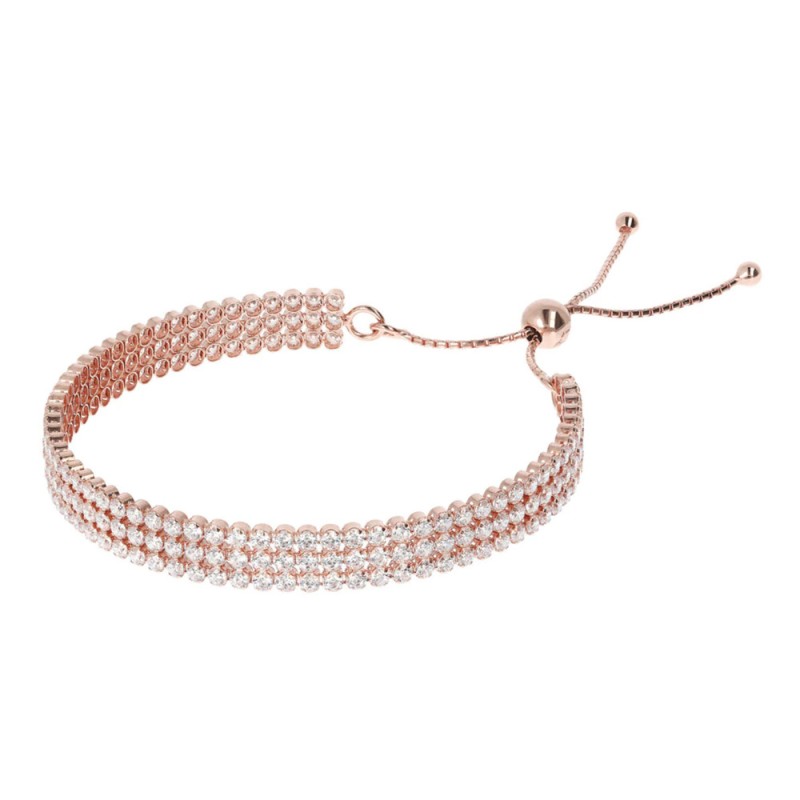 Bronzallure Bracciale Tennis Triplo Filo di Cubic Zirconia - WSBZ01145.WR